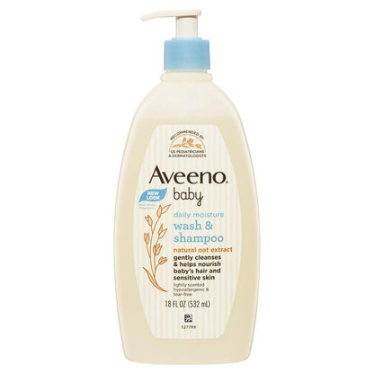 Aveeno Baby Daily Moisture Lightly Scented Wash & Shampoo 532mL