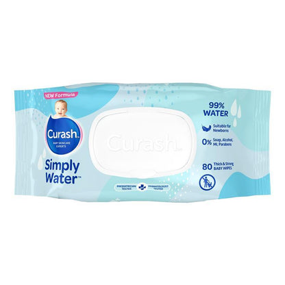 Curash Simply Water Wipes 80 Pack
