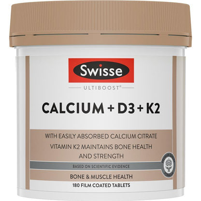 Swisse Ultiboost Calcium+D3+K2 180 Tablets Exclusive