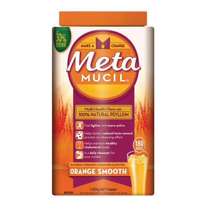 Metamucil Fibre Supplement Smooth Orange 180 Dose - GimmeNow