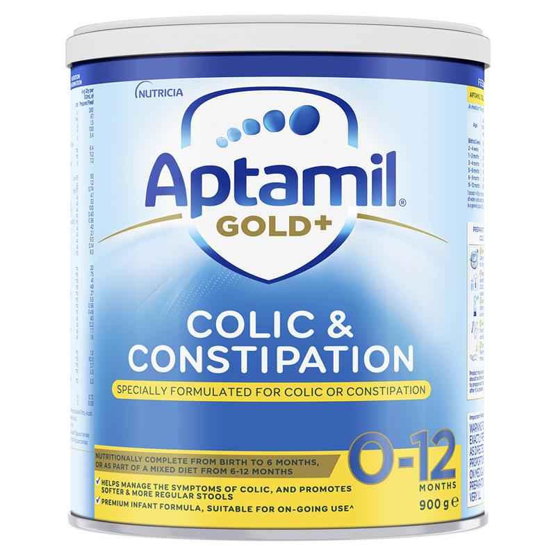 Aptamil Gold+ Colic & Constipation Baby Infant Formula From Birth to 12 Months 900g