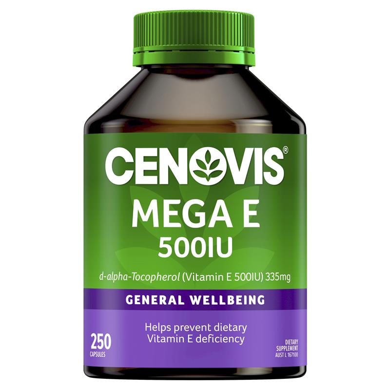 Cenovis Mega E 500IU 250 Capsules