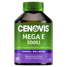 Cenovis Mega E 500IU 250 Capsules