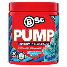BSc Pump Non Stim Pre-Workout Blue Sour Straps 300g