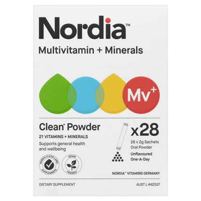Nordia Multivitamin + Minerals Unflavoured Powder 28 Sachets