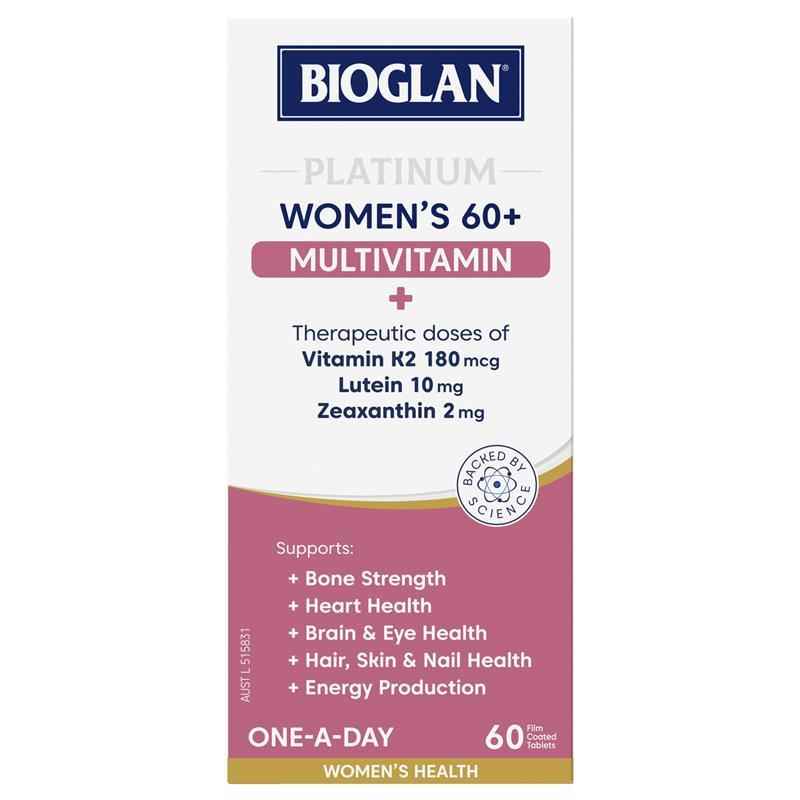 Bioglan Platinum Womens 60 + Multivitamin 60 Tablets