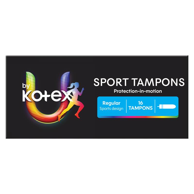U by Kotex Sport Tampons Regular 16 Pack