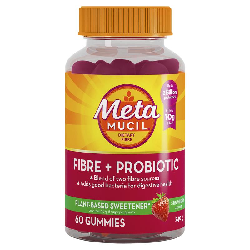 Metamucil Fibre + Probiotic Gummies 60 Pack - GimmeNow