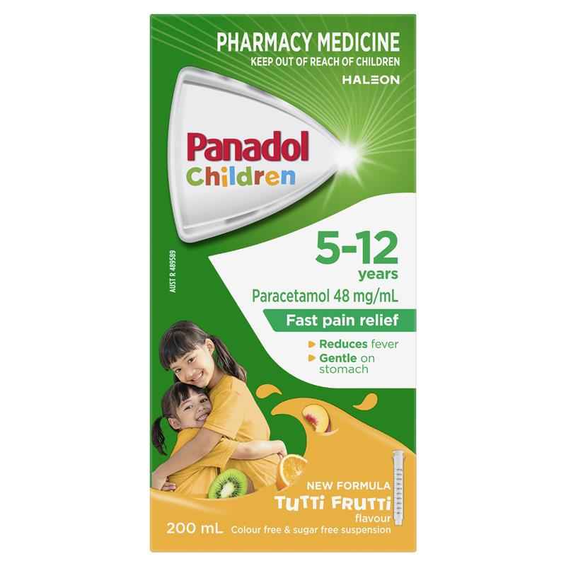 Panadol Childrens 5-12 Years Tutti Frutti 200ml
