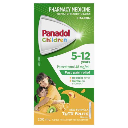 Panadol Childrens 5-12 Years Tutti Frutti 200ml