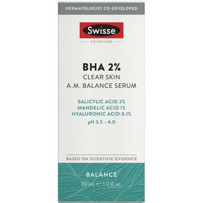 Swisse Skincare BHA 2% Clear Skin AM Balance Serum 30ml