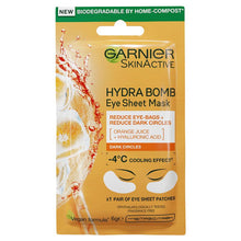 Garnier Hydra Bomb Hyaluronic Acid + Orange Extract Eye Sheet Mask