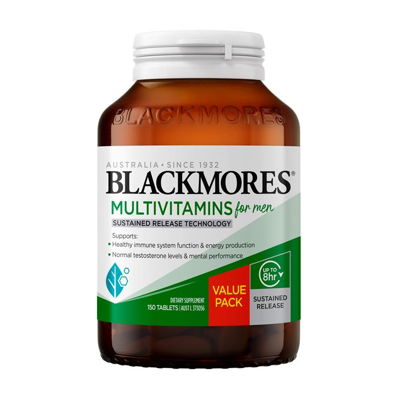 Blackmores Multivitamin For Men Sustained Release 150 Tablets Exclusive Size