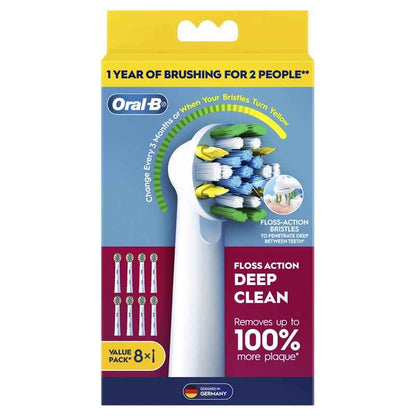 Oral B Power Toothbrush Floss Action Refills 8 Pack
