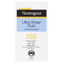 Neutrogena Ultra Sheer Face Fluid Facial Sunscreen SPF 50 40ml