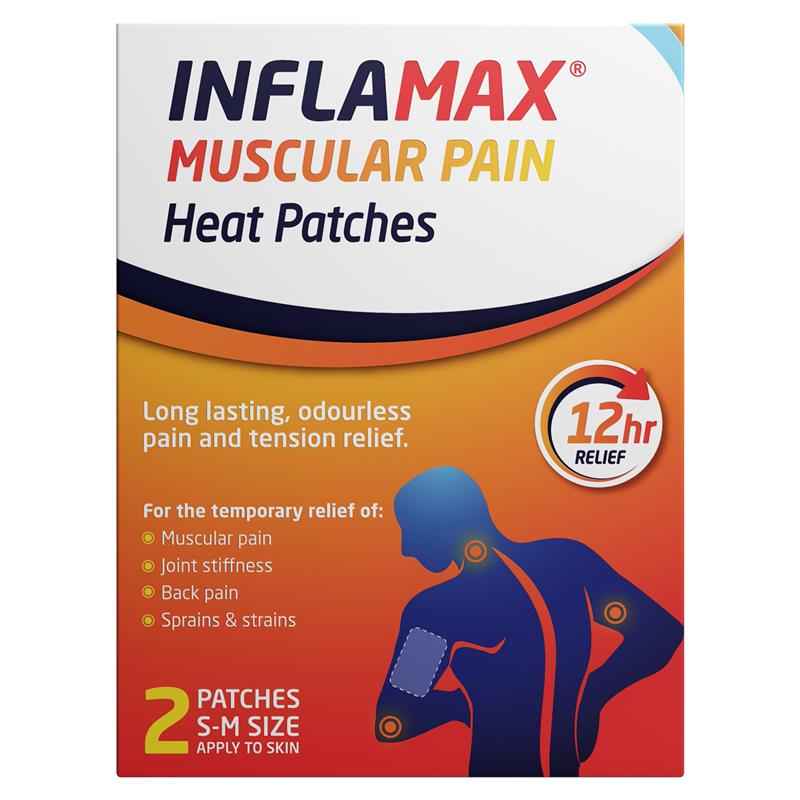 Inflamax Muscular Pain Heat Patches Reg 2 Patches