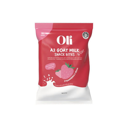 Oli6 Goat + Oat Bites Strawberry & Cream 60g