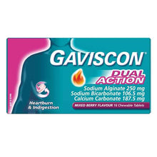 Gaviscon Dual Action Heartburn and Indigestion Relief Mixed Berry 16 Pack