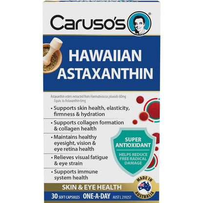 Carusos Hawaiian Astaxanthin 30 Capsules