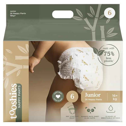 Tooshies Eco Nappy Pants Size 6 Junior 16kg+ 26 Pack