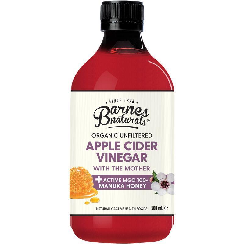 Barnes Naturals Apple Cider Vinegar with the Mother and Manuka 5+ 500ml