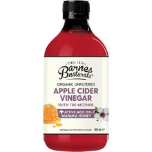 Barnes Naturals Apple Cider Vinegar with the Mother and Manuka 5+ 500ml