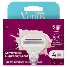 Gillette Venus Comfort Glide Sugarberry Blade Refills 4 Pack