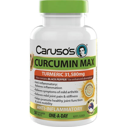 Carusos Herb Curcumin MAX 50 Tablets
