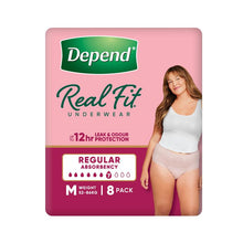 Depend Women Real Fit Underwear Medium 8 Pack