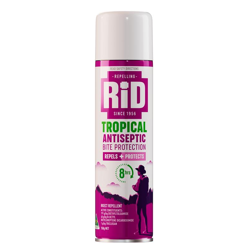 Rid Tropical Strength Medicated Insect Repellent Aerosol 150g