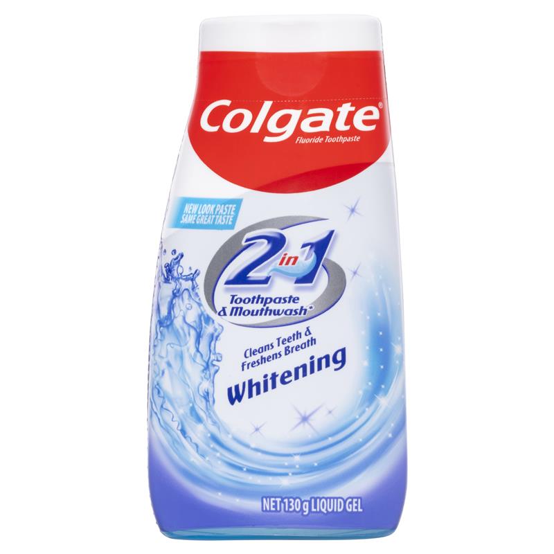 Colgate Toothpaste & Mouthwash 2 in 1 Whitening Liquid 130g