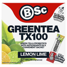 BSc Green Tea TX100 Lemon Lime 60 x 3g Serve NEW