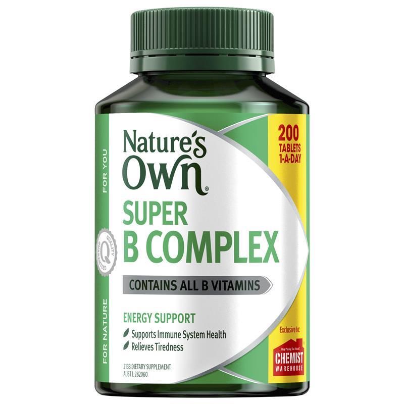 Nature's Own Super B Complex 200 Tablets Exclusive Size