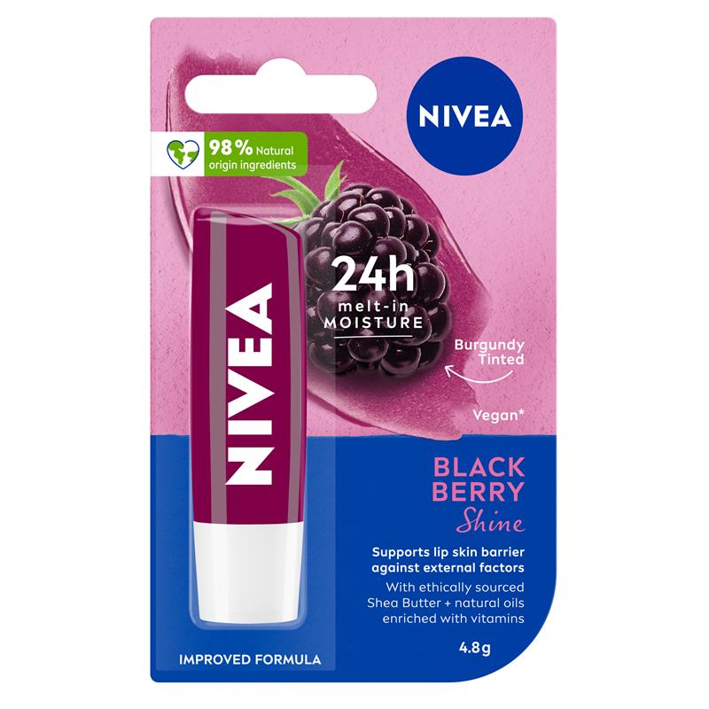 NIVEA Lip Blackberry Shine Lip Balm 4.8g