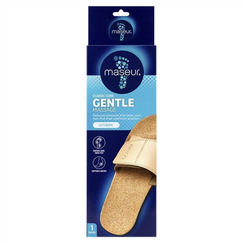 Maseur Gentle Massage Sandal Beige Size 6 Unisex