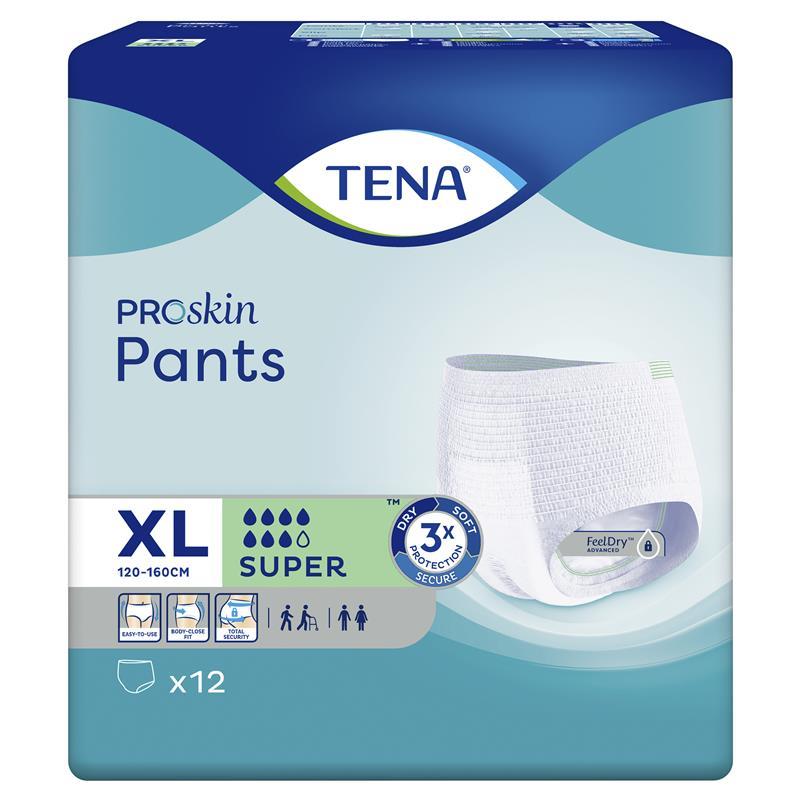 TENA Pants Proskin Super X Large 12 Pack