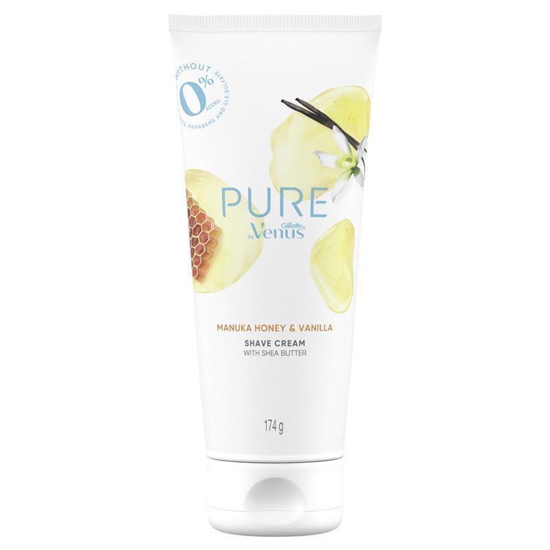 Gillette Venus Pure Shaving Cream Manuka Honey & Vanilla 174g