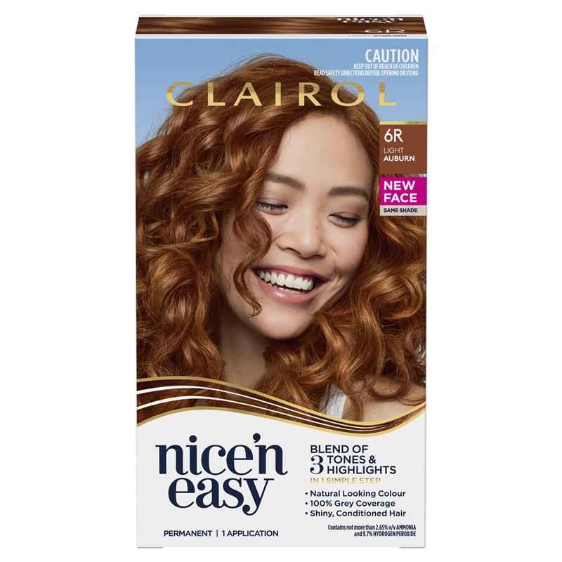 Clairol Nice N Easy 6R Natural Light Auburn Permanent Hair Colour