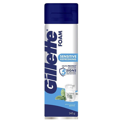 Gillette Sensitive Refreshing Shave Foam 245g