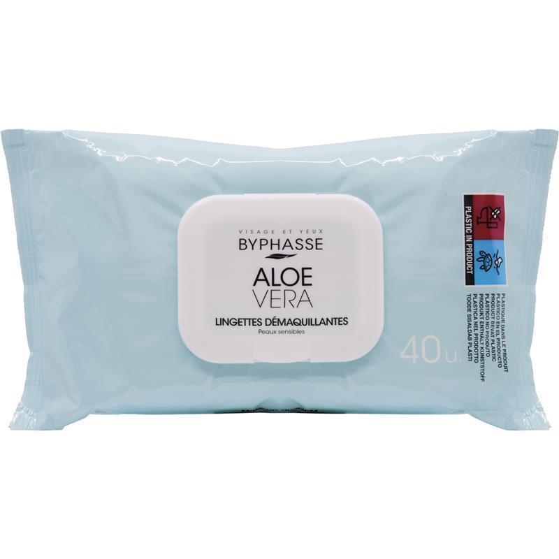 Byphasse Make Up Remover Wipes Aloe Vera Sensitive Skin 40
