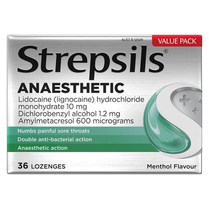 Strepsils Anaesthetic Menthol 36 Lozenges