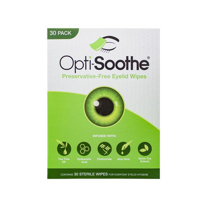 Opti-Soothe Preservative Free Eyelid Wipes 30 Wipes