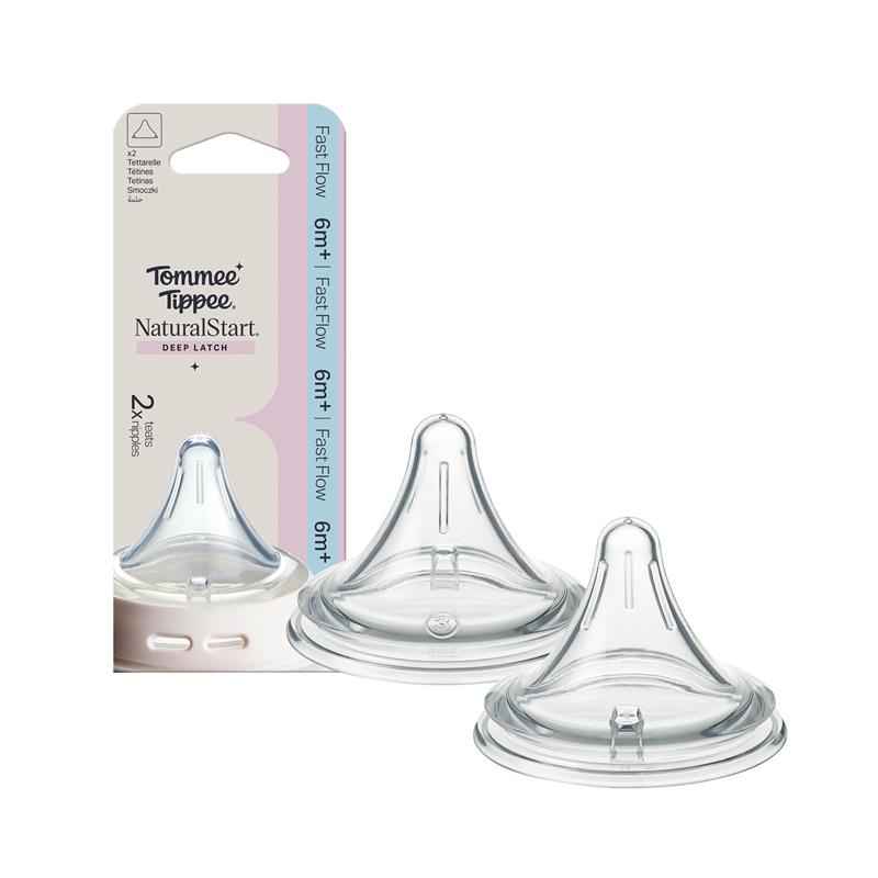 Tommee Tippee Natural Start Triangular Teat Fast 2 Pack