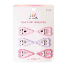 My Beauty Kids Hair Accessories 26A Love Heart Snap Clips 6 Pack