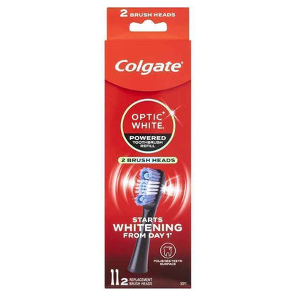 Colgate Optic White Power Toothbrush Refill Soft 2 Pack