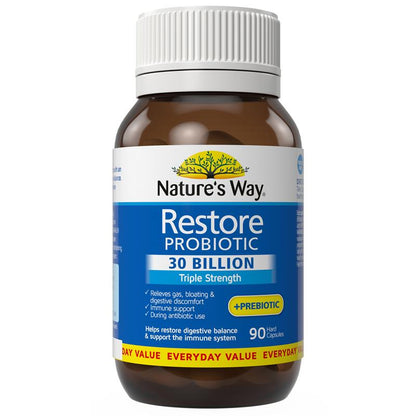 Nature's Way Restore Probiotic 30 Billion 90 Capsules
