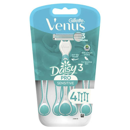 Gillette Venus Daisy3 Pro Sensitive Disposable Razors 4 Pack