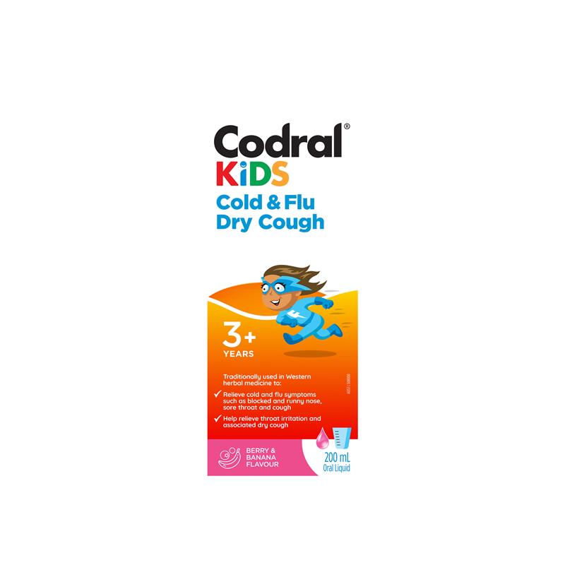 Codral Kids Cold & Flu Dry Cough 200mL