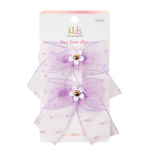 My Beauty Kids Hair Accessories 26A Purple Lace Bow Clips 2 Pack