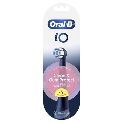 Oral B Power Toothbrush iO Clean and Gum Protect Refills Black 4 Pack